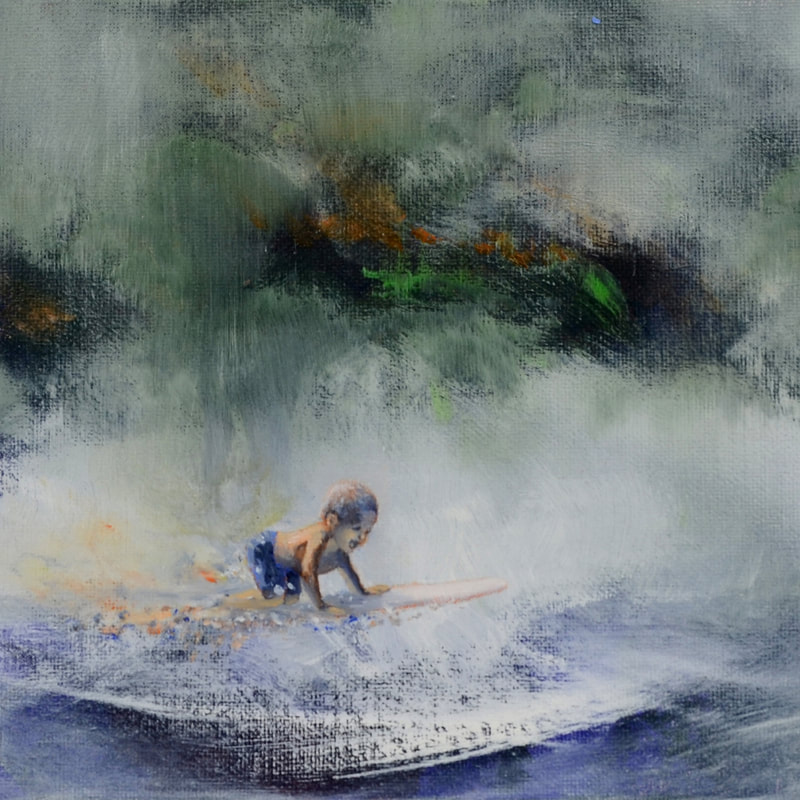 'Still a Kid' - oil on canvas, 12x12